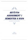 HSY3704 Assignment 1 Semester 2 2024