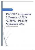 PAC2602 Assignment 2 Semester 2 2024 (215093)- DUE 16 September 2024