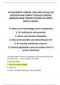  IOT102 NEWEST VERSION  2024-2025 ACTUAL 210 QUESTION AND CORRECT DETAILED VERIFIED ANSWERS FROM VERIFIED SOURCES BY EXPERT RATED A GRADE.