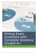 Pmhnp Exam Questions with Complete Solutions Graded A+