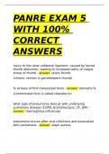 PANRE EXAM 5 WITH 100% CORRECT ANSWERS