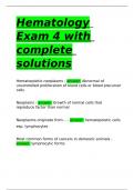 Hematology Exam 4 with complete solutions