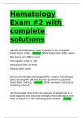 Hematology Exam #2 with complete solutions