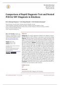 Comparison of Rapid Diagnosis Test and Nested  PCR for HIV Diagnosis in Kinshasa