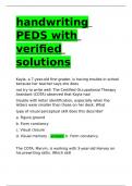 handwriting PEDS with verified solutions.