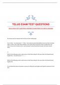 TELUS EXAM TEST QUESTIONS|VERIFIED|GUARANTEED ACCURATE ANSWERS