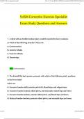 NASM Corrective Exercise Specialist Exam Study Questions and Answers Updated (Verified Answers)