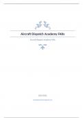 Aircraft Dispatch Academy FARs Question and answers rated A+ 