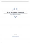 Aircraft Dispatch Test Ifr navigation Question and answers rated A+