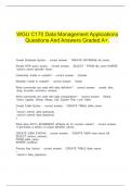   WGU C170 Data Management Applications Questions And Answers Graded A+.