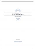 FAA ADX Test Bank Question and answers correctly solved 