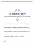 HONDROS NUR 200 EXAM|VERIFIED|GUARANTEED WITH ACCURATE ANSWERS 2024