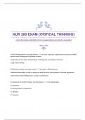 NUR 200 EXAM|VERIFIED|WITH GUARANTEED ACCURATE ANSWERS