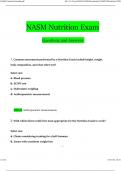 NASM Nutrition Exam Questions and Answers Updated (Verified Answers)