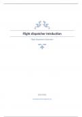 Flight dispatcher Introduction Questions with complete solution 