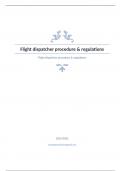 Flight dispatcher procedure Question and answers rated A+