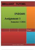 IND2601 Assignment 1 (COMPLETE ANSWERS) Semester 2 2024 - DUE August 2024 ; 100% TRUSTED Complete, trusted solutions and explanations.. 