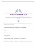 MTS BOARD EXAM 2024|VERIFIED|GUARANTEED EXAM WITH GUARANTEED ACCURATE ANSWERS