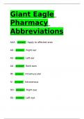 Giant Eagle Pharmacy Abbreviations