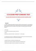 CCA EXAM PREP DOMAINS TEST|VERIFIED|ACCURATE ANSWERS|LATEST