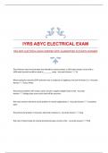 IYRS ABYC ELECTRICAL EXAM|VERIFIED WITH GUARANTEED ACCURATE ANSWERS