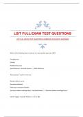 LSIT FULL EXAM TEST QUESTIONS|VERIFIED|ACCURATE ANSWER