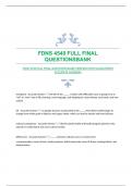 FDNS 4540 EXAMS BUNDLE WITH GUARANTEED ACCURATE ANSWERS