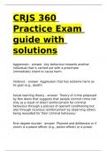 CRJS 360 Practice Exam guide with solutions