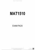 Mat1510 exam pack with solutions 2024.