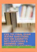 CHS 702 FINAL EXAM (EXTRA QUESTIONS NOT ON GARRETTS SET) QUESTIONS & ANSWERS 100% CORRECTLY SOLVED!!