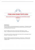 FDNS 4540 EXAM TESTS 2024|VERIFIED WITH GUARANTEED ACCURATE ANSWERS|A+