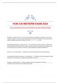 HCM 330 MIDTERM EXAM 2024 WITH GUARANTEED ACCURATE ANSWERS|VERIFIED