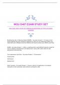 WGU D487 EXAM STUDY SET|VERIFIED|GUARANTEED SET WITH ACCURATE ANSWERS