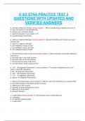 D &S STNA PRACTICE TEST 2 QUESTIONS WITH UPDATED AND VERIFIED ANSWERS