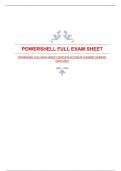 POWERSHELL FULL EXAM SHEET|COMPLETE ACCURATE ANSWERS|VERIFIED EXAM 2024