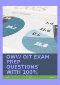 OWW OIT EXAM PREP QUESTIONS WITH 100% CORRECT SOLUTIONS!!