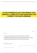 ATI RN PHARMACOLOGY NGN NEWEST 2024 VERSION 3 COMPLETE EXAM QUESTIONS AND CORRECT DETAILED ANSWERS 