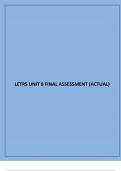  LETRS UNIT 8 FINAL ASSESSMENT (ACTUAL) 2024 QUESTIONS AND ANSWERS