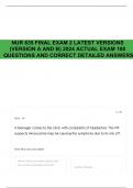 NUR 635 FINAL EXAM 2 LATEST VERSIONS (VERSION A AND B) 2024 ACTUAL EXAM 100 QUESTIONS AND CORRECT DETAILED ANSWERS