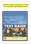 TEST BANK For Principles of Auditing and Other Assurance Services 22nd Edition by Ray Whittington, Kurt Pany| Complete Chapters| 100 % Verified