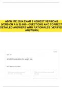 ABFM ITE 2024 EXAM 2 NEWEST VERSIONS (VERSION A & B) 600+ QUESTIONS AND CORRECT DETAILED ANSWERS WITH RATIONALES (VERIFIED ANSWERS)