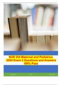 NUR 254 Maternal and Pediatrics  2024 Exam 2 Questions and Answers 100% Pass