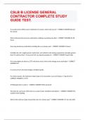 CSLB B LICENSE GENERAL CONTRACTOR COMPLETE STUDY GUIDE TEST.