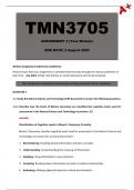 TMN3705 Assignment 3 (Detailed Answers) Year Module - Due 2 August 2024