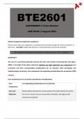 BTE2601 Assignment 3 (Detailed Answers) Year Module - Due 2 August 2024