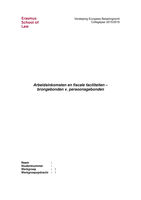 Europees Belastingrecht - WG 3 - Master Fiscaal Recht - EUR