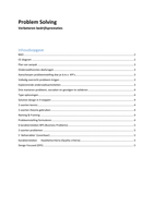 Problem Solving In Organizations Samenvatting 