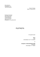 Pleitnota Staats- en Bestuursrecht (8 gehaald)