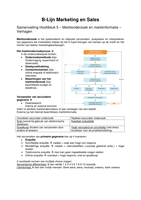 B-lijn marketing en sales blok 2 
