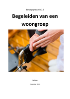  Beroepsprestatie 2.5 Begeleiden van een woongroep